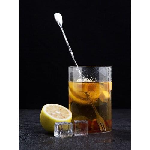 Stainless Steel Fork Spoon Coffee Stirring Spoon Household Utensils Long Handle Spoon Double-ended Small Spoon Fork