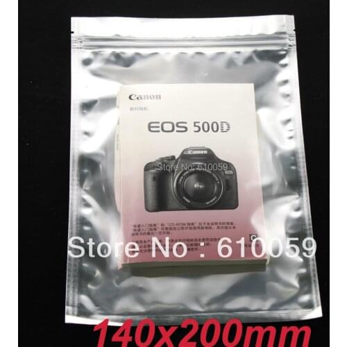 Plastic foil zip lock bag 140x200mm foil zip lock bag