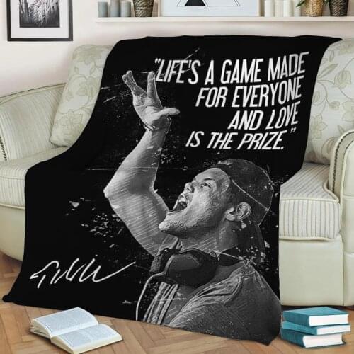 Avicii 3D Print Plush Blanket Throw On Sofa Home Decor Soft Warmth Washable Nap Blanket Dropshipping