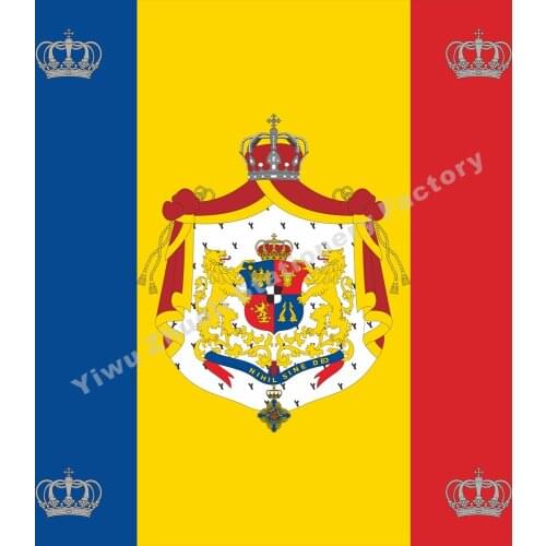 Romania of Flag 1881 120X120cm (3x5FT) 120g 100D Polyester Double Stitched High Quality Banner Free Shipping