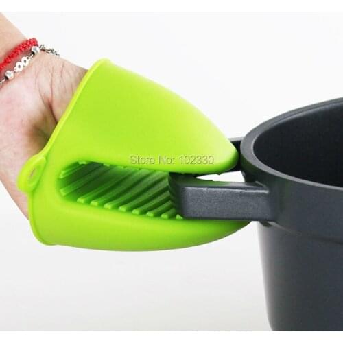 Dishes Silicone Gloves Oven Heat Insulated Finger Gloves Cooking Microwave Non-slip Gripper Pot Holder Non-slip Glove S2017102