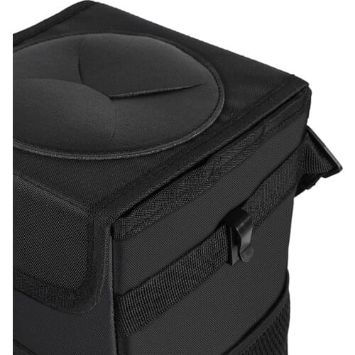 Collapsible ing Car Trash Garbage Can Litter Bin Bag Waterproof Black