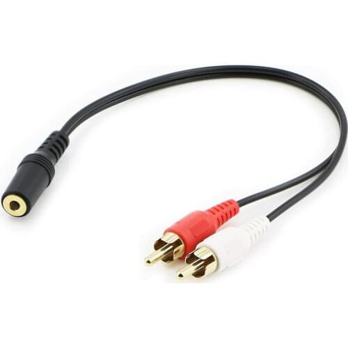 Universal RCA Cable 3.5mm Jack Stereo Audio Cable Female To 2RCA Male Socket To Headphone 3.5 AUX Y Adapter for DVD Amplifiers