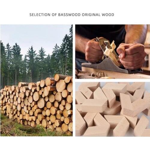 V Shape Natural Wooden Building Blocks Learning Puzzle Balance Stacking Toy