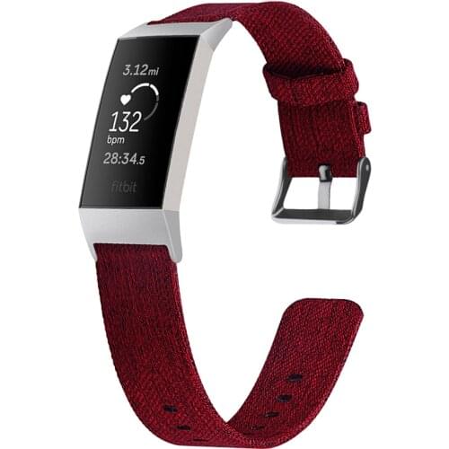 High Huality Bracelet for Fitbit Charge 3 Charge 3 Band Canvas Wrist Strap for Fitbit Charge 3 Smart Watch