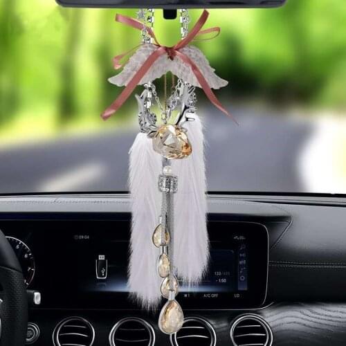 High Quality Crystal Deer Pendant Car Interior Rearview Mirror Hanging Pendant Car Ornament