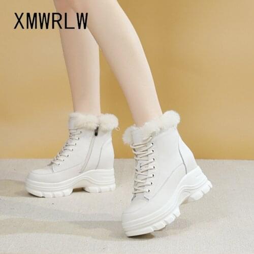 XMWRLW Womens Ankle Boots 2020 Winter Women Snow Boots High Heels Female Winter Shoes Women Snow Boot Warm Plush Non-Slip Shoes