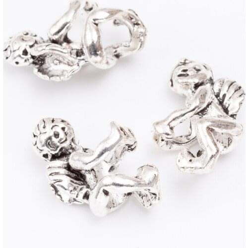 YEPENGFEI 10pcs Scattered beads Tibetan silver beads jewelry alloy beads fit Chamilia bracelet DIY js2102