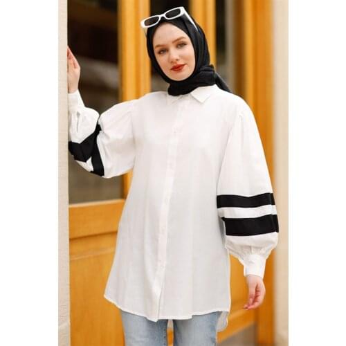 Women Tops Tunic Chemise Femme Spring Islamic Clothes Abaya Robe Muslim Blusas Mujer Dress فساتين نسائيه Lantern Long Sleeve