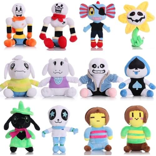 1pcs 23-30cm Undertale Plush Toy Doll Sans Papyrus Frisk Chara Temmie Plush Stuffed Toys for Children Kids Gifts