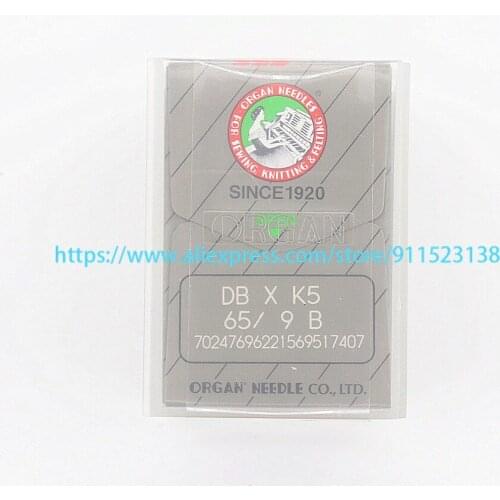 100 Pieces Needles Genuine Japan Organ Embroidery Needle DB X K5 Size 65/9 B For Tajima Barudan SWF China Embroidery Machine