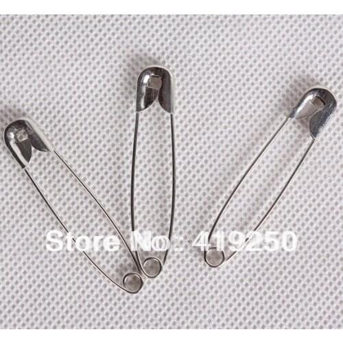 1000 pcs Nickel Plated Steel SAFETY PINS length (27mm)