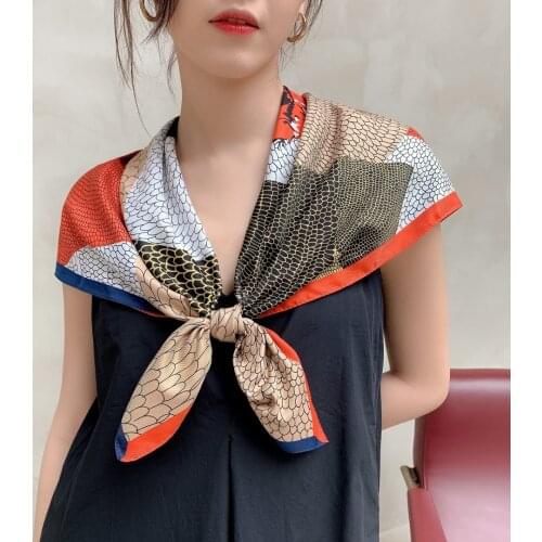 2021 new spring women scarf quality shawl silk fashion scarf headscarf beach sunscreen bag headscarf scarf 90cm*90cm