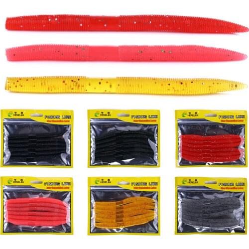 6pcs 140mm 8.5g Floating Trout Worm Soft Baits Artificial Fishing Lures Sea Worms Earthworm Fishing Soft Lures Wobblers