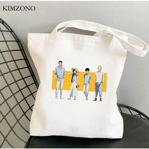 Banana Fish shopping bag recycle bag shopping bolsa eco cotton shopper bag string bolsas ecologicas woven foldable cabas
