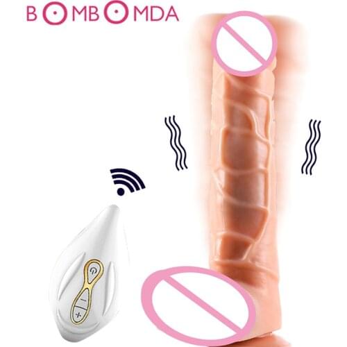 Wireless Remote Control Dildo Vibrators Clitoris Stimulation Artificial Penis 10 Frequency Vibration Massager Sex Toys For Woman