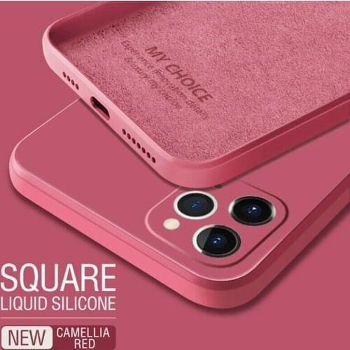 For Samsung Galaxy S21 S20 Plus A51 A71 A31 A50 A70 A32 A42 A52 A72 A21s M31 M51 Note 20 Ultra Square Liquid Silicone Case Cover