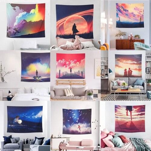 Dormitory Decor Wall Hanging Tapestry Romantic Lover Tapestry Decorative Wall Carpet Yoga Mats Beach Mat Tablecloth