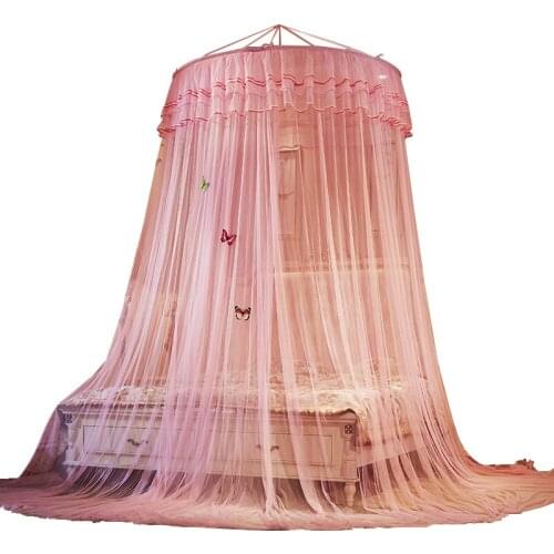 Princess Wind Ceiling Court Dome Mosquito Net 1.5m Thickened Free Installation Double Curtains Bed Mosquito Repellent Tent