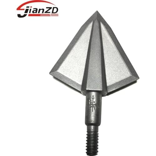 Archery Fixed 2 Blades Broadhead 17-4PH Arrowhead Solid Wide Head Blade For Arrow Outdoor Hunting Shooting Accessories