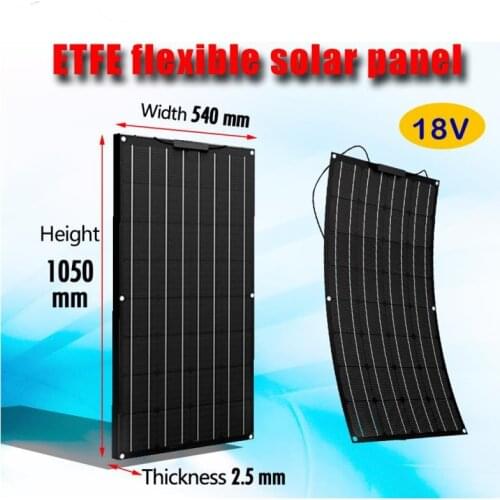 ETFE Flexible Solar Panel 100w 200w 300w 400w Monocryatalline Solar Cell 100W Panel Solar or boat/car/12v/24v battery charge