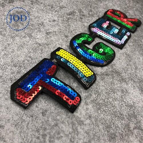 JOD Tiger Brand Iron on Clothes Decorative Name Patch Embroidery Stickers Letter Applique Logo Patches for Clothing Badges DIY