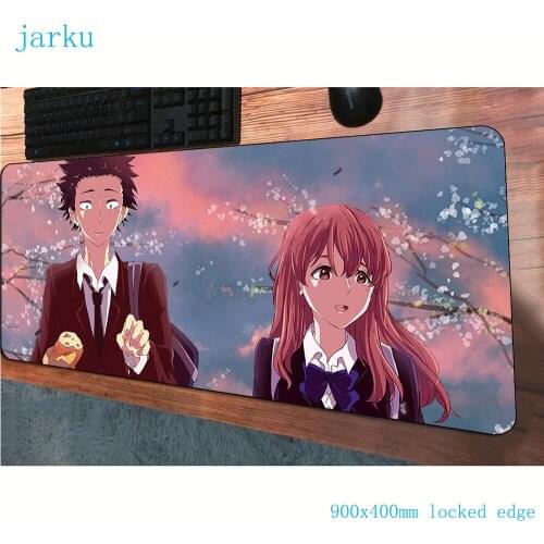 Koe No Katachi mats 900x400MM best gaming mouse pad keyboard mousepad Nishimiya Shouko notebook gamer accessories padmouse mat