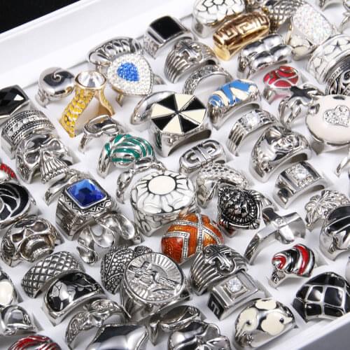 Lowest Price 50/100pcs Metal Rings Bohemian Knuckle Ring Set For Women Men Finger Rings Stainless Steel Ring Jewelry Gift