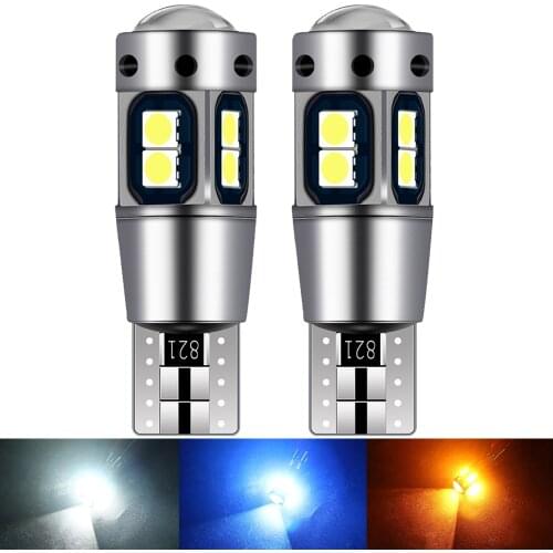 2PCS New T10 W5W Super Bright High Quality LED Wedge Parking Bulbs Car Dome Reading Lamps WY5W 168 501 2825 Auto Turn Side Light