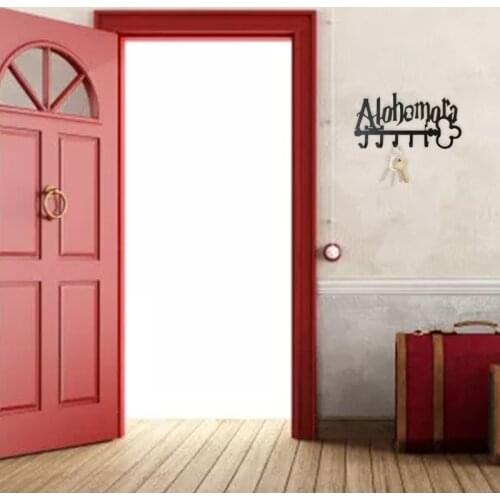 P15D Halloween Creative Metal Key Holder wih 5 Hooks Iron Art Wall Mounted Adhesive Black Hanger Organizer Hat Towel Rack