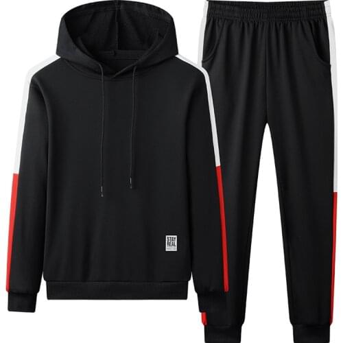 Mens Sets Clothes Two-piece Suits Hoodie+Sweatpants Tracksuit Men Winter Warm Fashion Sweatshirts Sport Set Homme Hoody M-4XL
