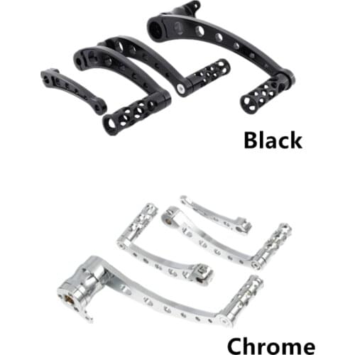 Motorcycle Heel & Toe Shifter Set Brake Arm Shifter Linkage For Harley Softail 1987-2017 Touring 1997-2007 chrome/black