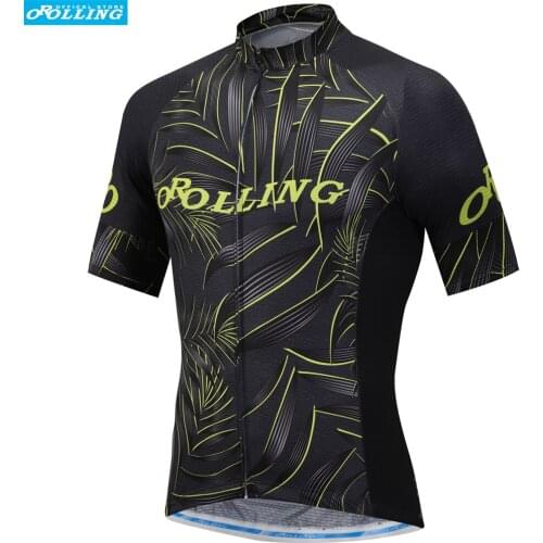 NEW Leaves Black Orolling Cycling Jersey Tops Bike Sports Wear Free Shipping