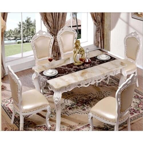 Modern Style Italian Dining Table, 100% Solid Wood Italy Style Luxury round Dining Table set o1095