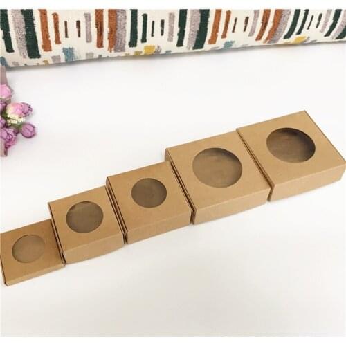 Spot Creative Handmade Gift Packaging Box PVC Round Window Gift Jewelry Display Box Baking Box candy bar Holiday gifts cardboar