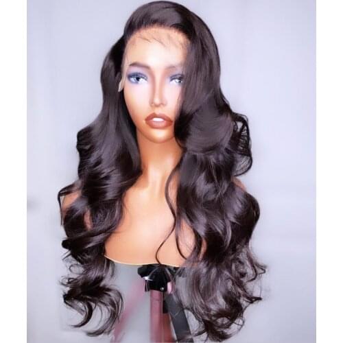 Synthetic Lace Front Wigs Body Wave Glueless Heat Resistant Fiber Hair for Women Lace Wig Long Wavy Natural Look
