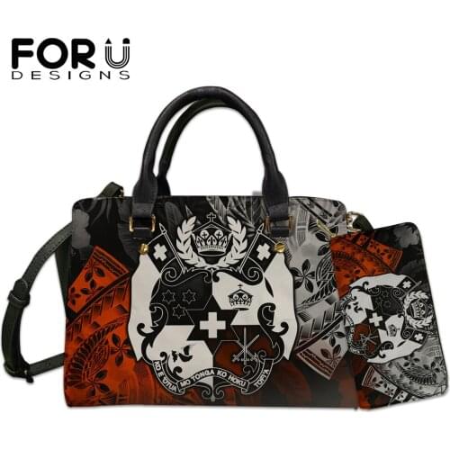 FORUDESIGNS Casual Womens Crossbody Bags With Wallet Tonga Polynesian Tonga Polynesian Design Girls Large Capacity Handbags Sac