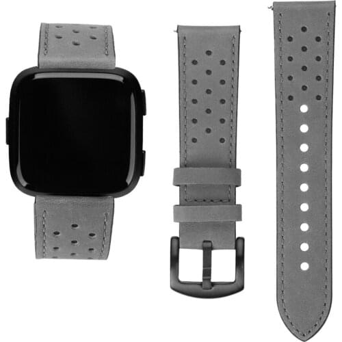 Genuine Leather 5-color Wristband Sport Watch belt Strap Bracelet bands for Fitbit Versa Smart Watch Straps Wriststrap Watchband