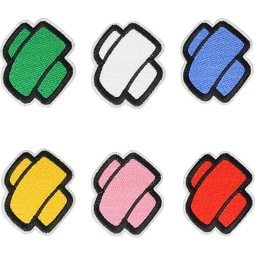 Lovely Colors Cross Patches Iron On Embroidered Appliques Cartoon Patch Badges for Clothes 3D Diy Clothing Jeans Hat Accessories