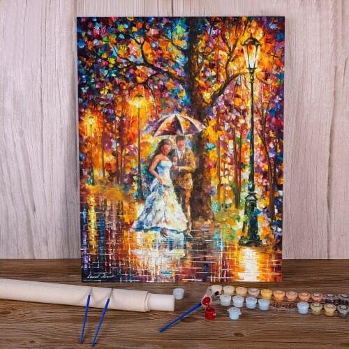 Dream Wedding Paint By Numbers Set Acrylic Paints 40*50 Painting On Canvas Decorative Paintings Kids Wall Art Wholesale