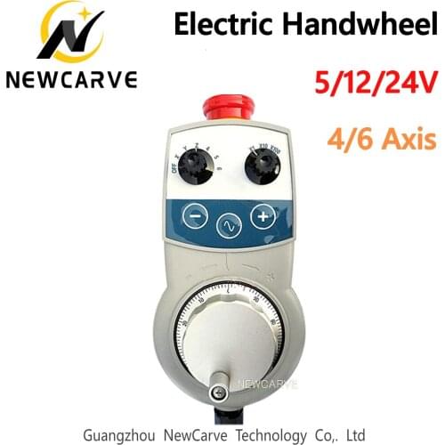 Universal 4 6 Axis Handwheel MPG Pendant Handwheel Manual Pulse Generator 5V 12V 24V For CNC Router Machine NEWCARVE