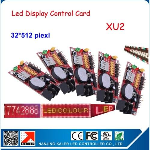 Kaler kaler XU2 USB port p10 support 32*512/32*256 Pixels single&Tri-color LED display Control Card Panel Led Display Module