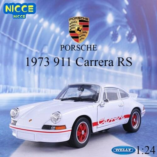 Welly 1:24 Diecast 1973 911 Carrera RS Sport Car High Simulation Vehicle Alloy Metal Model Car