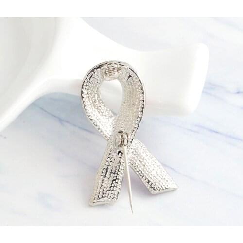 Pink Ribbon Pins Breast Cancer Awareness Enamel Lapel Pins Buttons Women Jewerly C1FE