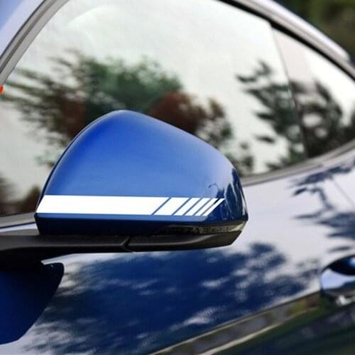 Rear View Mirror Stripes Vinyl Decal Sticker for ix35 fiat uno ford fusion c4 citroen civic 2008 toyota corolla 2015 chevrolet