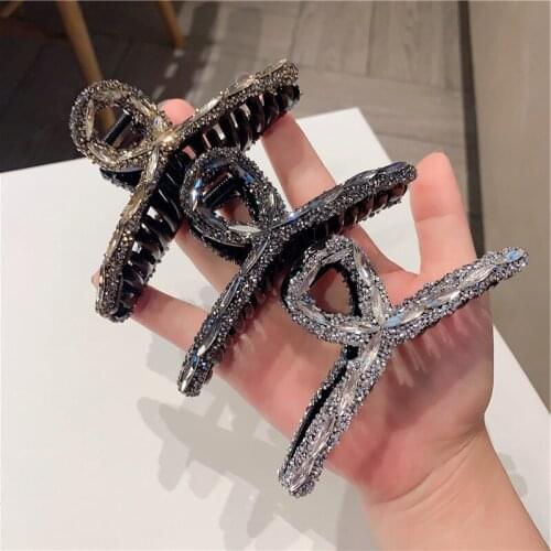 Women Crystal Hair Claw Clamps Hair Accessories Korean Girls Hair Accessories Hair Clamps Fashion Girls Elegant Headwear