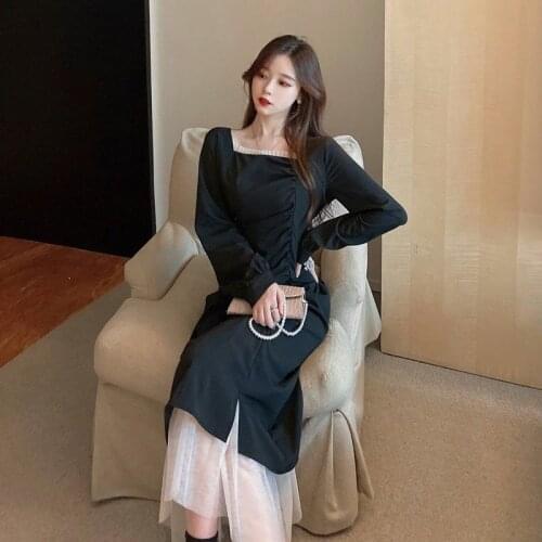 Women Dresses Dress For Women Spring And Autumn Black Dress Vestido De Mujer