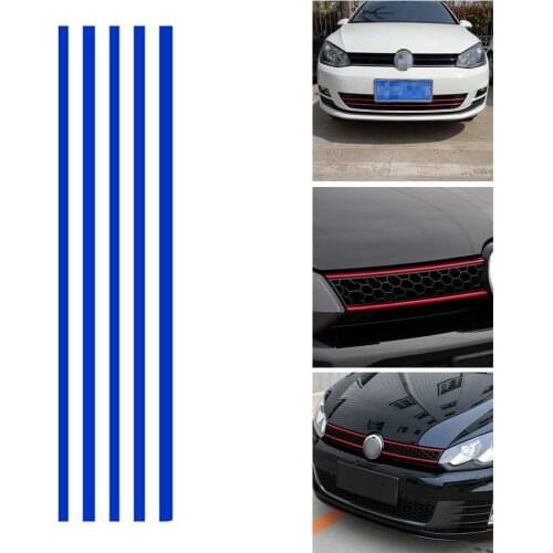1pcs Reflective Car Strips Sticker Front Hood Grill Decals Waterproof Automobile Decoration Car Stickers For Vw Golf 6 7 Tiguan