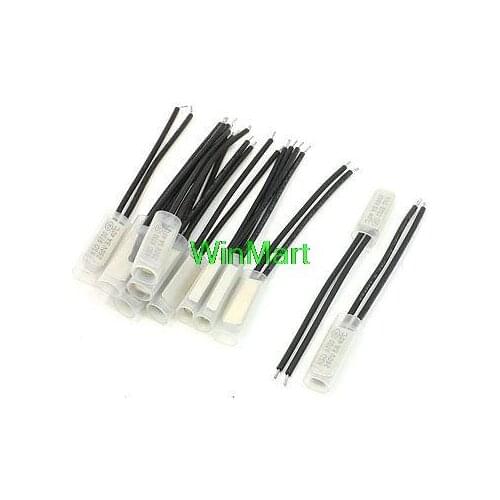 12 Pcs 40C Bimetal Thermal Protector Temperature Control Switch N/C 250V 5A