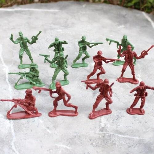120 Pieces World War II Soldiers Action Figures Set 4cm Army Men Model Figures (Green)